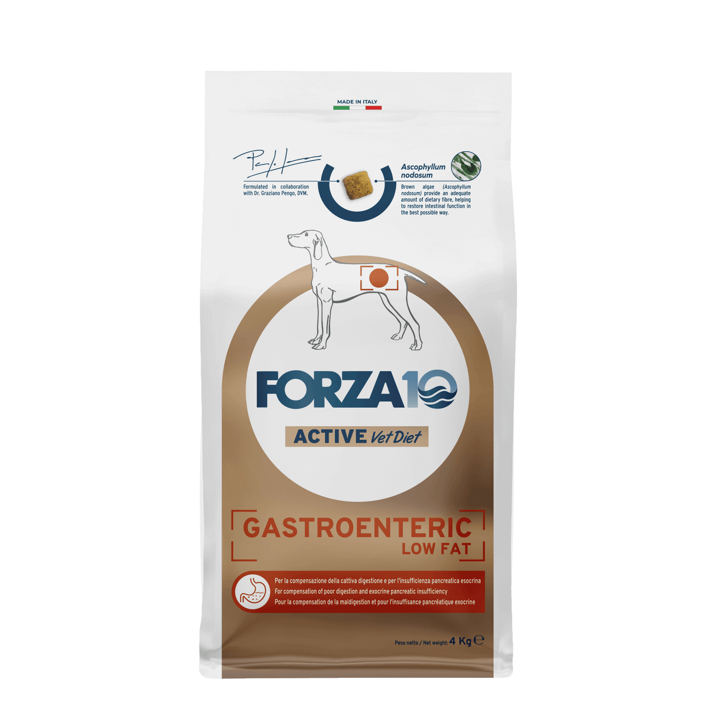 FORZA 10 Gastroenteric Active ir veterinārā diēta pieaugušiem suņiem ar akūtiem gremošanas traucējumiem