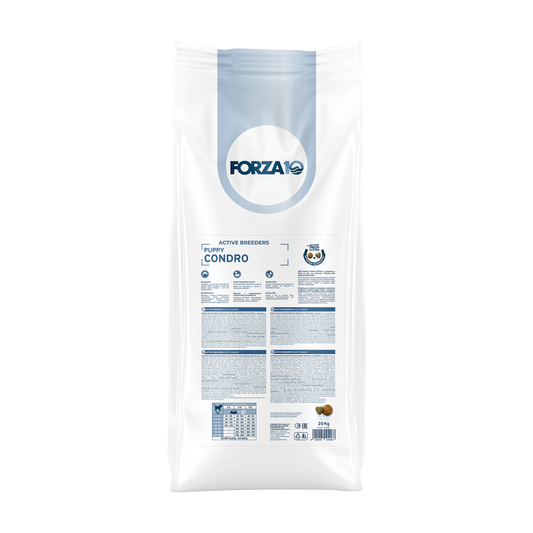 FORZA 10 Puppy Condro Active ir pilnvērtīga diētiskā barība kucēniem, predisponētiem skeleta un muskulatūras saslimšanām