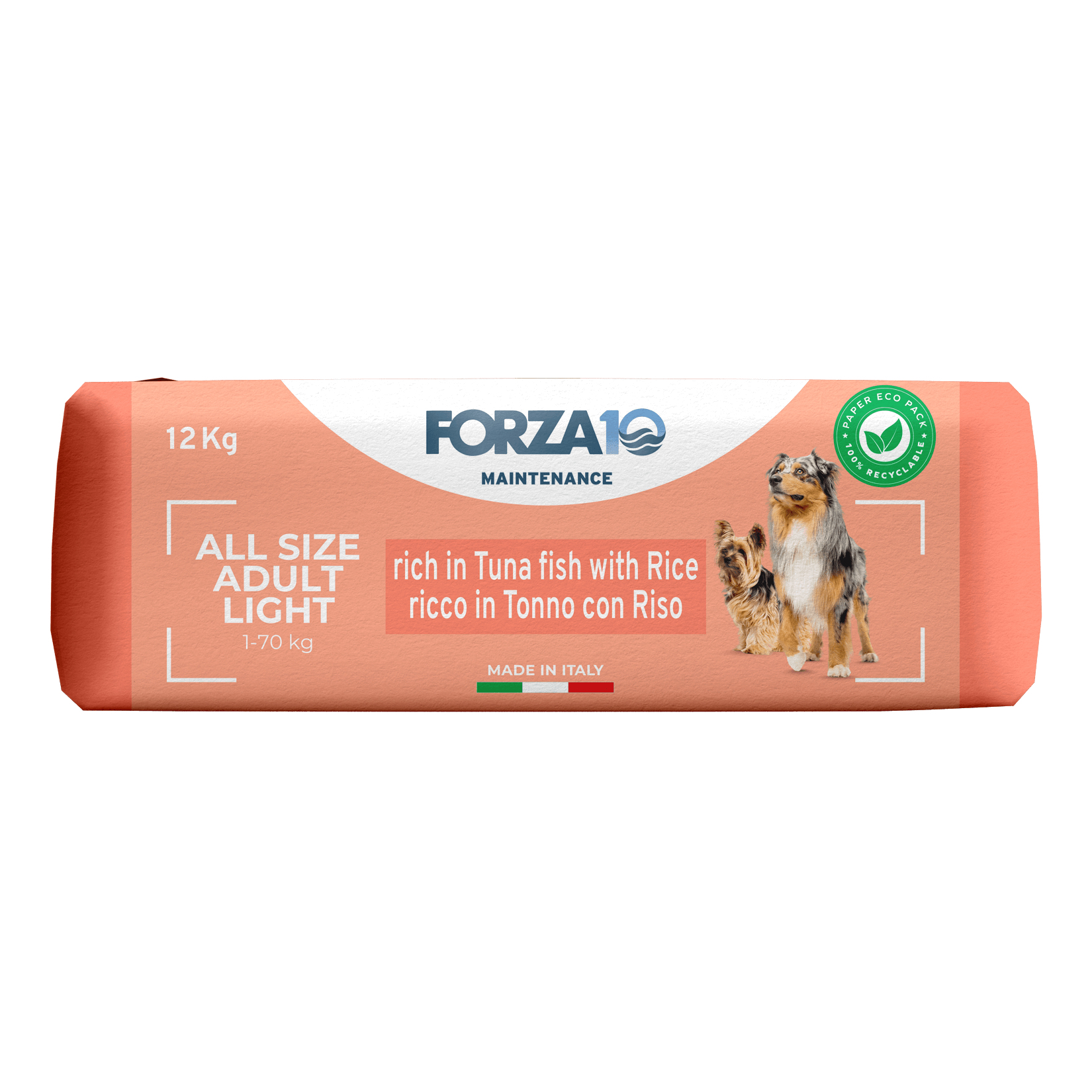 FORZA 10 Maintenance Light all breeds art tunci un rīsiem - pilnvērtīga, sabalansēta sausā barība pieaugušiem suņiem ar tendenci uz aptaukošanos