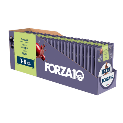 FORZA10 BOTANICAT Maintenance mīksta pastēte kaķiem 1-6g. ar paipalu. Pilnvērtīga kompleksā barība pieaugušiem kaķiem 1-6 gadu vecumā iepakojums 24