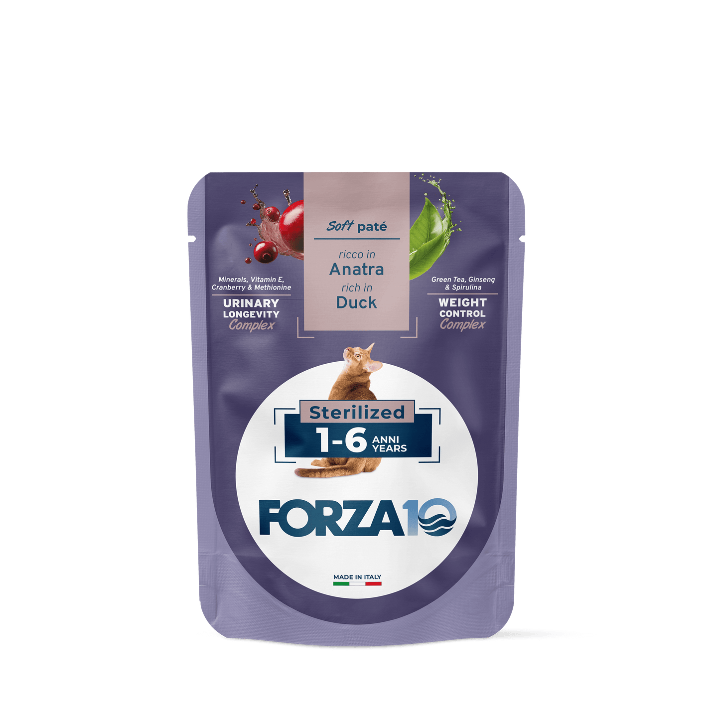 FORZA10 BOTANICAT Maintenance mīksta pastēte sterilizētiem kaķiem 1-6g. ar pīl 