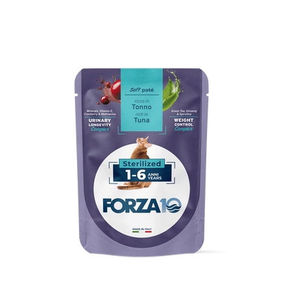 FORZA10 BOTANICAT Maintenance mīksta pastēte sterilizētiem kaķiem 1-6g. ar tunci