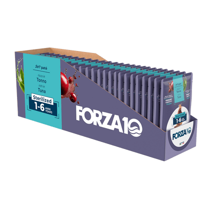 FORZA10 BOTANICAT Maintenance mīksta pastēte sterilizētiem kaķiem 1-6g. ar tunci iepakojums