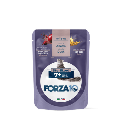 FORZA10 BOTANICAT Maintenance mīksta pastēte sterilizētiem kaķiem 7+ g. ar pīli