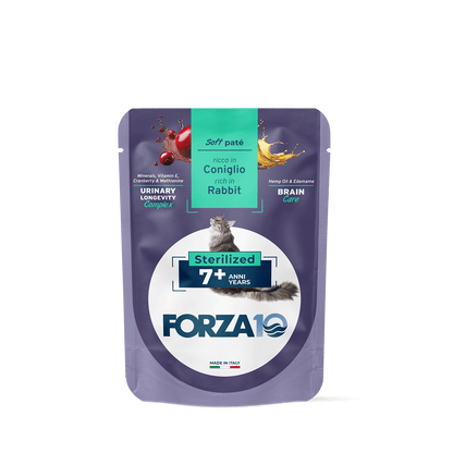 FORZA10 BOTANICAT Maintenance mīksta pastēte sterilizētiem kaķiem 7+ g. ar trusi