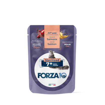 FORZA10 BOTANICAT Maintenance mīksta pastēte sterilizētiem kaķiem 7+ g. ar lasi.