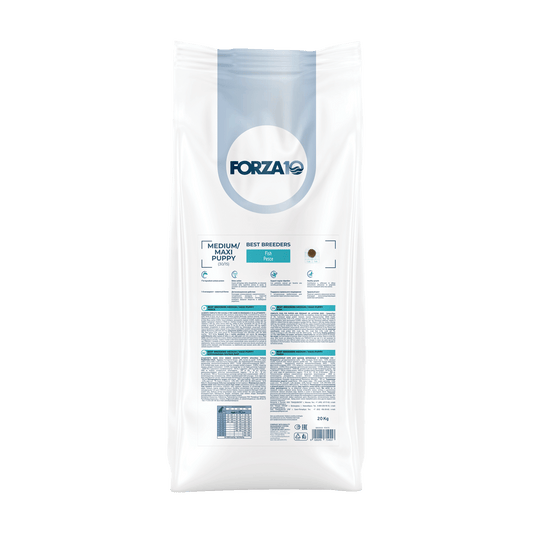 Best Breeders MEDIUM/MAXI Puppy (30/15) ar zivīm ir pilnvērtīga, sabalansēta barība ar zivi lielo un vidējo šķirņu kucēniem, grūsnām un laktējošām kucēm