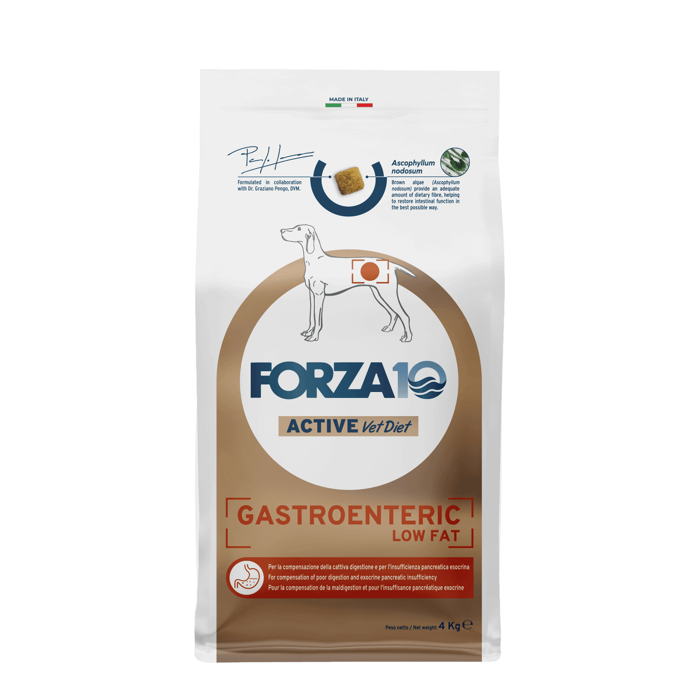 FORZA 10 Gastroenteric Active ir  veterinārā diēta pieaugušiem suņiem ar akūtiem gremošanas traucējumiem