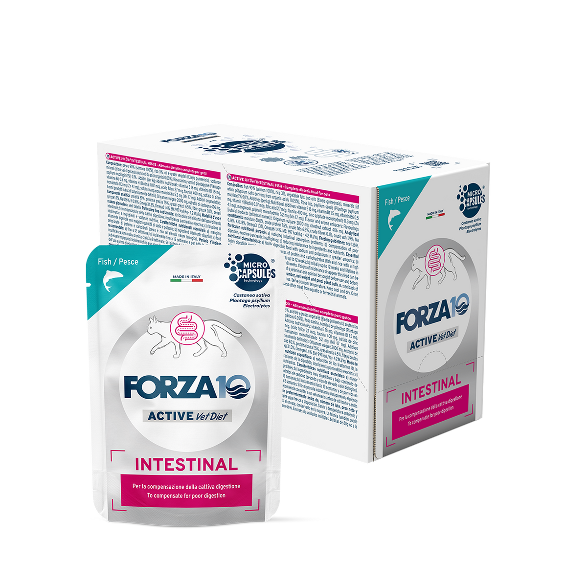 Active VetDiet Intestinal mitrā barība kaķiem 12x80g