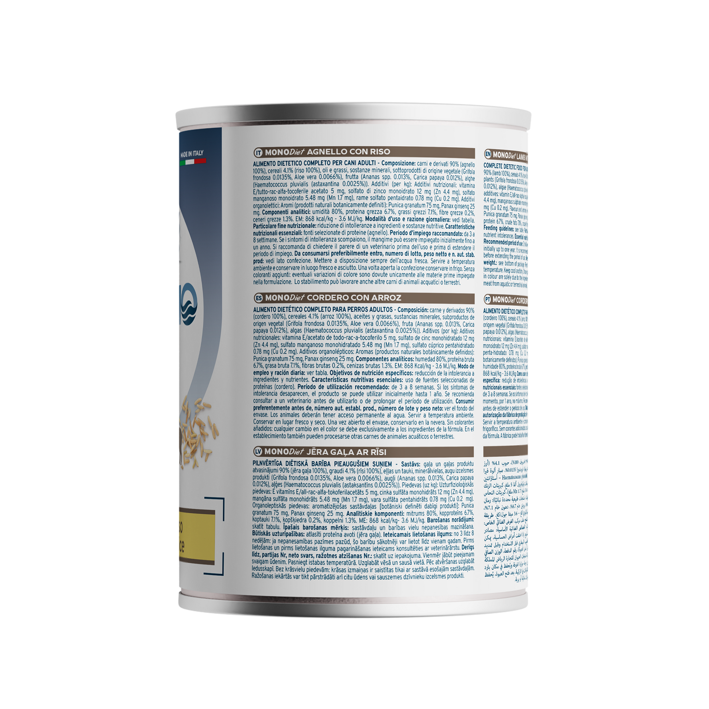 Forza10 MonoDIET hipoalerģiski konservi ar jēra gaļu un rīsiem