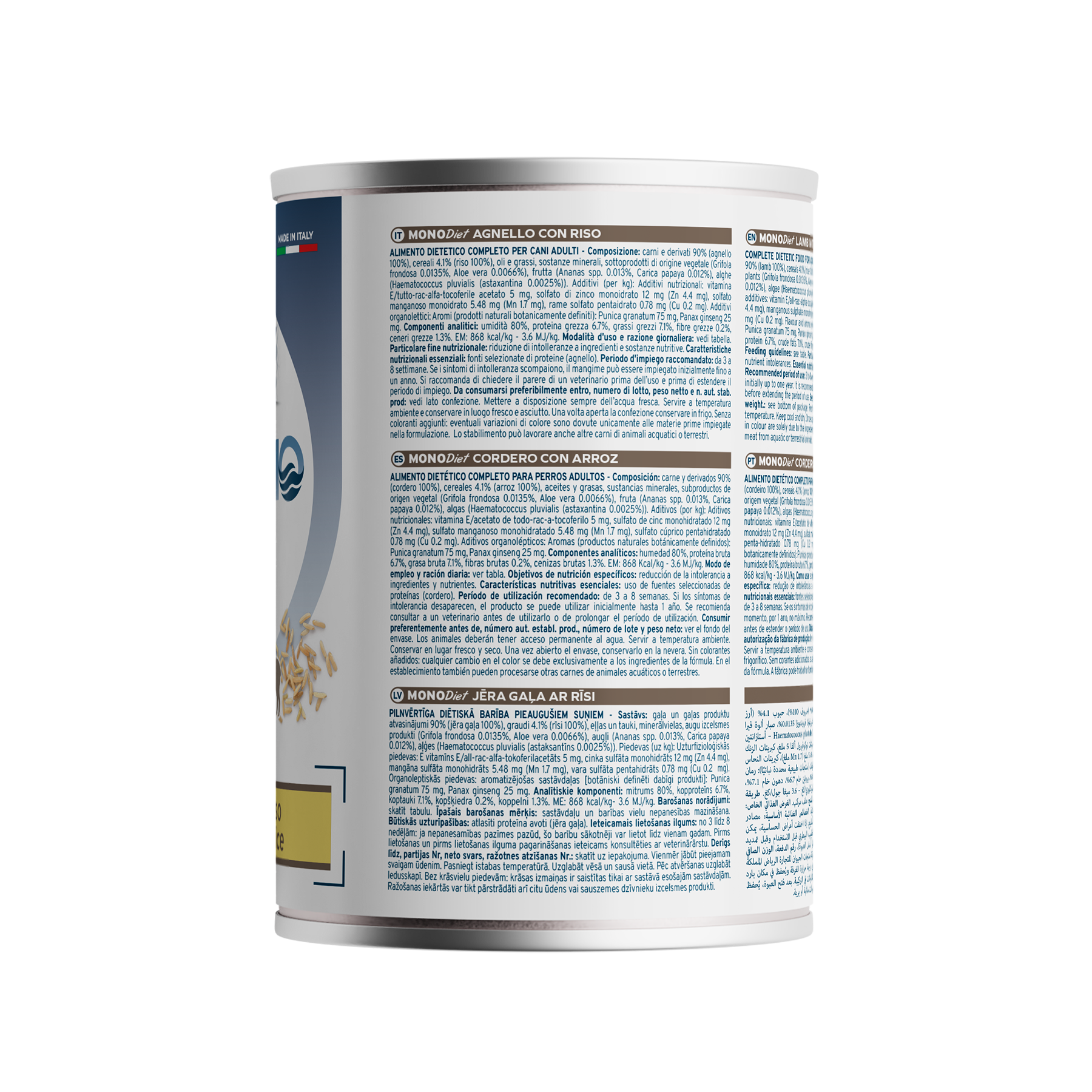 Forza10 MonoDIET hipoalerģiski konservi ar jēra gaļu un rīsiem