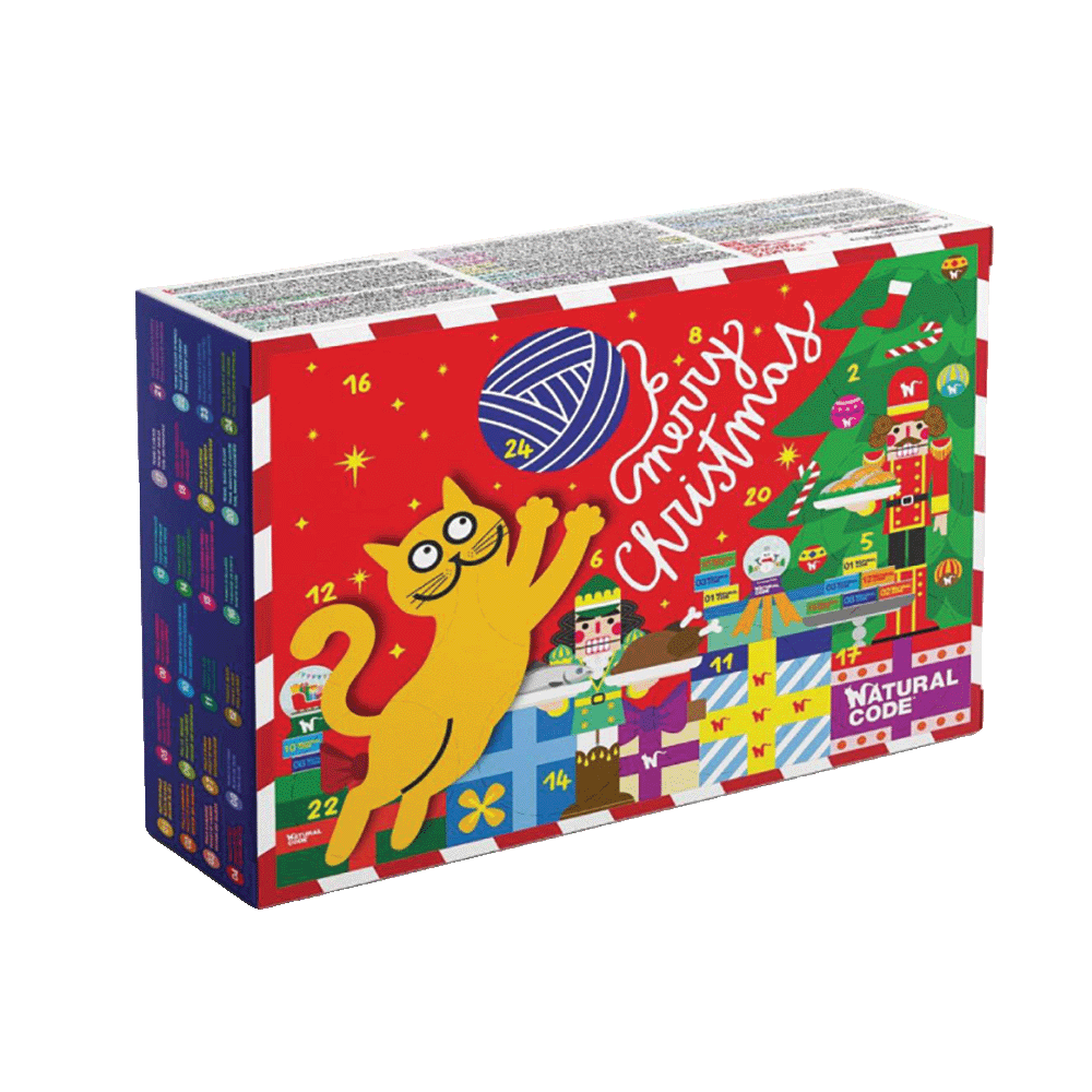 Natural Code konservu izlase kaķiem - adventes kalendārs, 24 x 85g
