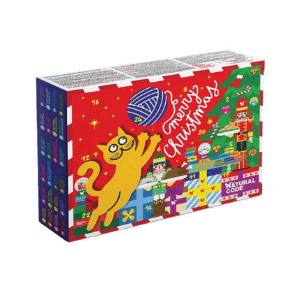 Natural Code konservu izlase kaķiem - adventes kalendārs, 24 x 85g