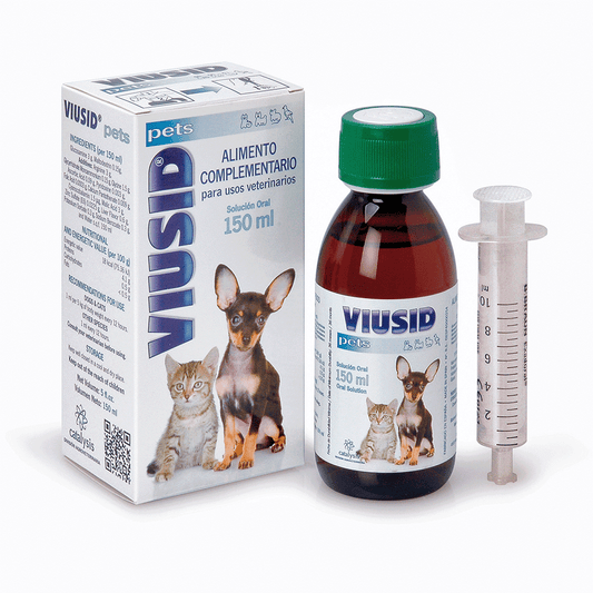 VIUSID Pets - diētiska papildbarība ar imunitāti stimulējošu, hepatoprotektīvu, antioksidatīvu un antivīrusu iedarbību