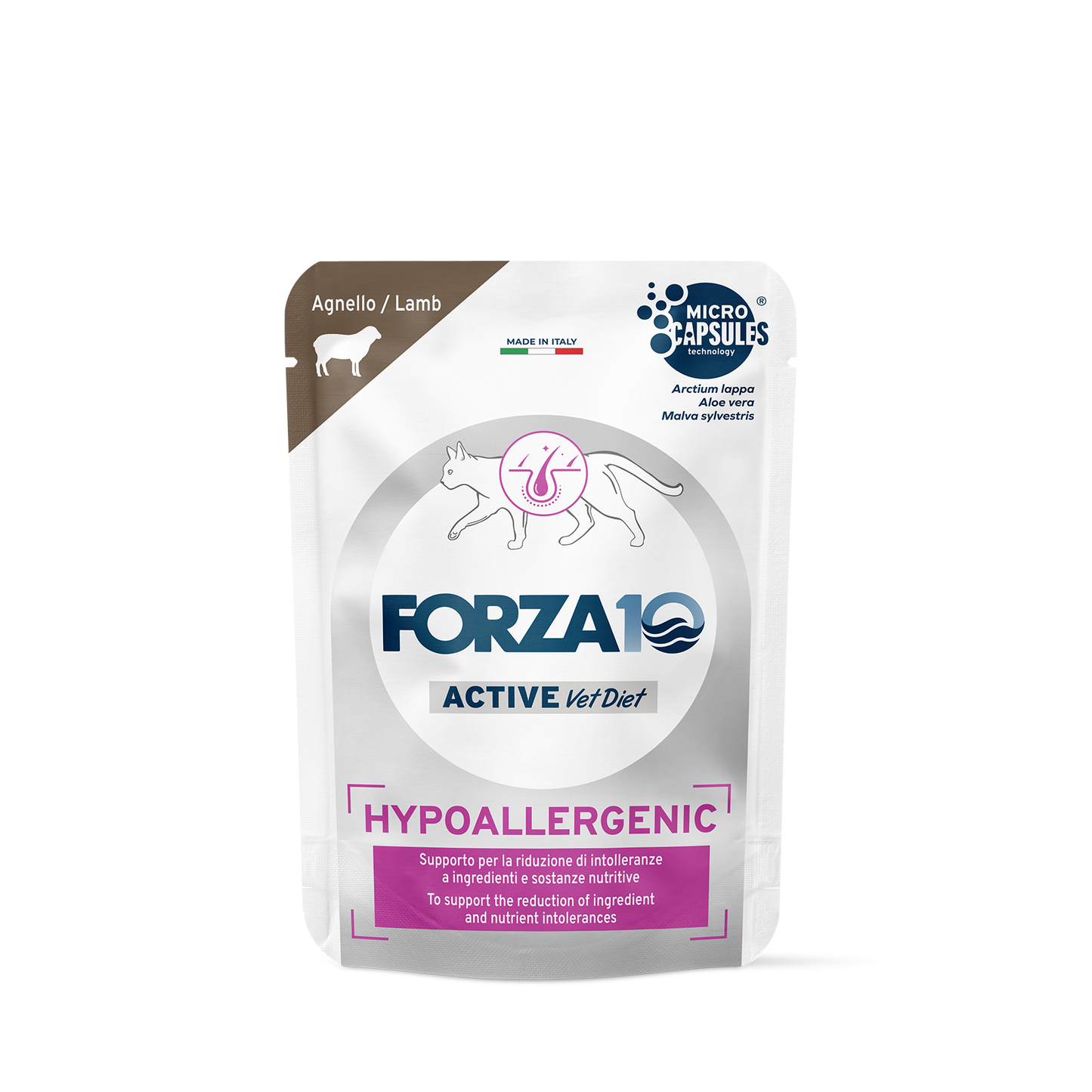 FORZA10 Active VetDiet Hypoallergenic konservi kaķiem ar jēru - diētiska barība pieaugušiem jutīgiem vai alerģiskiem kaķiem