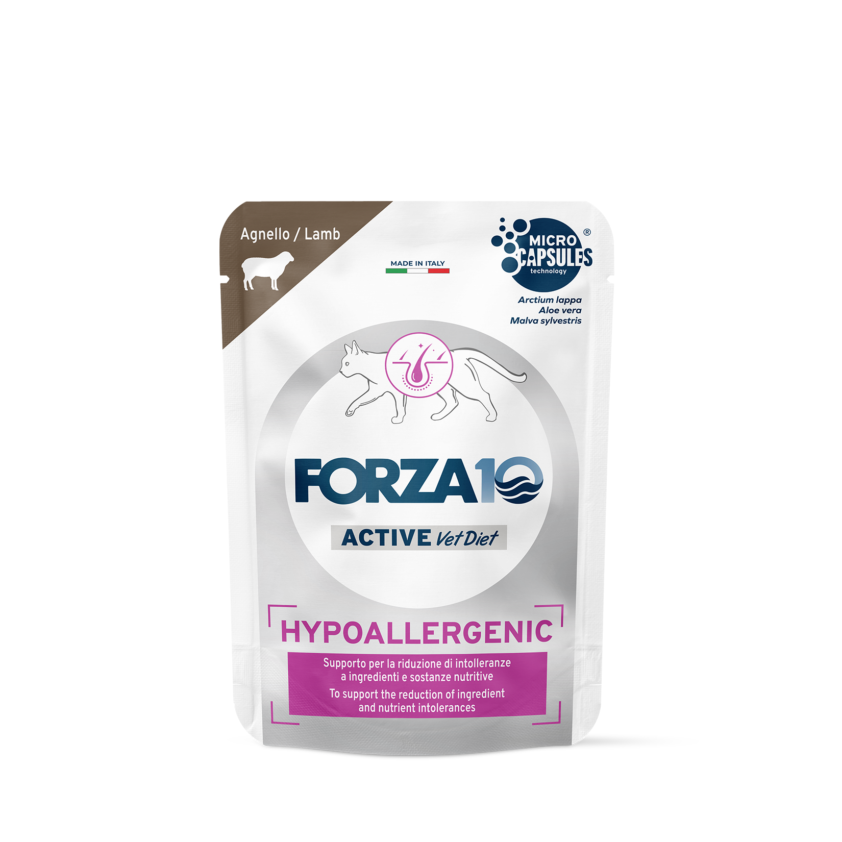 FORZA10 Active VetDiet Hypoallergenic konservi kaķiem ar jēru - diētiska barība pieaugušiem jutīgiem vai alerģiskiem kaķiem