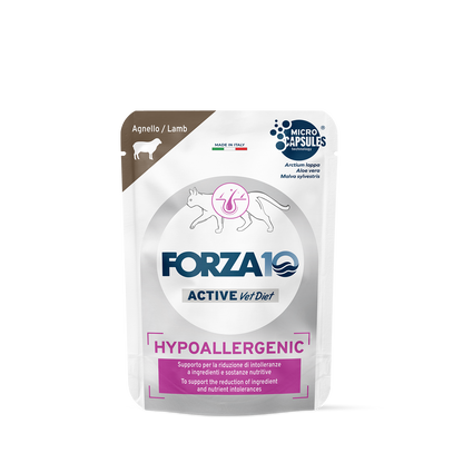 FORZA10 Active VetDiet Hypoallergenic konservi kaķiem ar jēru - diētiska barība pieaugušiem jutīgiem vai alerģiskiem kaķiem