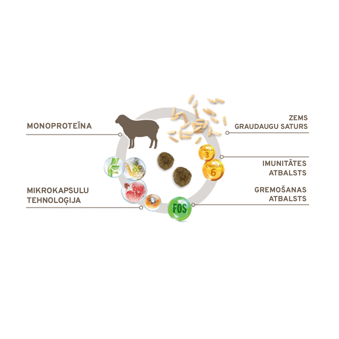 FORZA10 &nbsp;MonoDiet Medium Adult ir pilnvērtīga sabalansēta sausā barība ar jēru priekšrocības