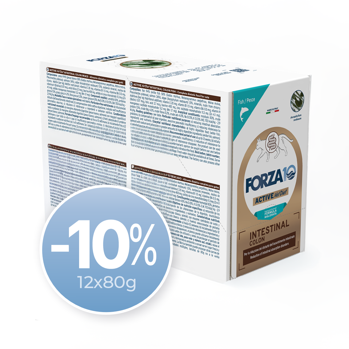 Intestinal Colon - pilnvērtīga diētiskā mitrā barība kaķiem zarnu absorbcijas traucējumu mazināšanai ar atlai pilnam iepakojumam