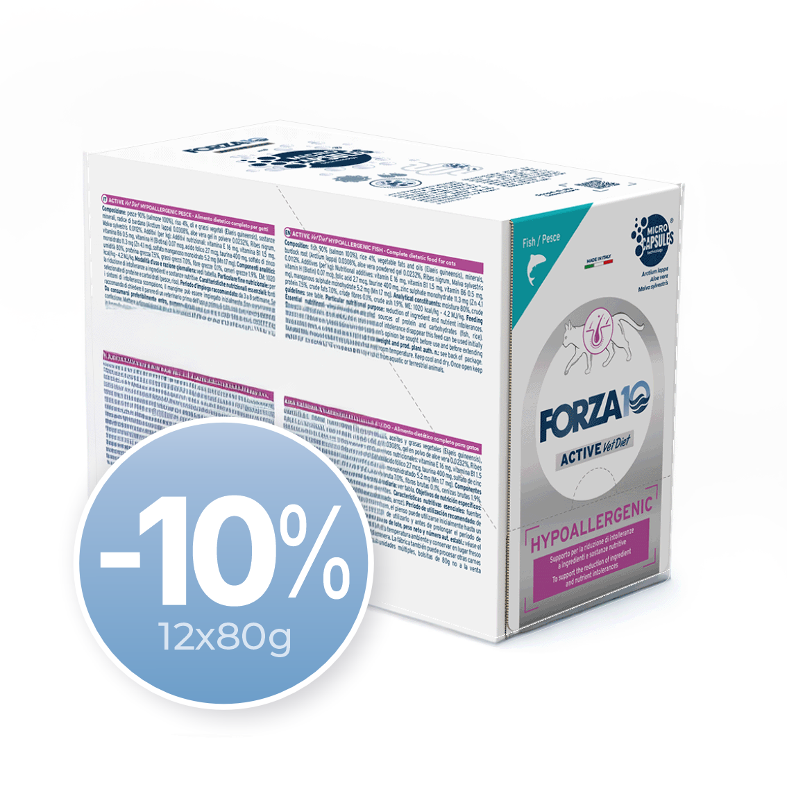 Active VetDiet Hypoallergenic konservi kaķiem ar zivi