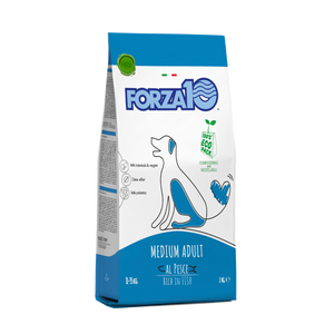 FORZA 10 Medium Adult ar zivi - pilnvērtīga, sabalansēta sausā barība vidējo šķirņu suņiem