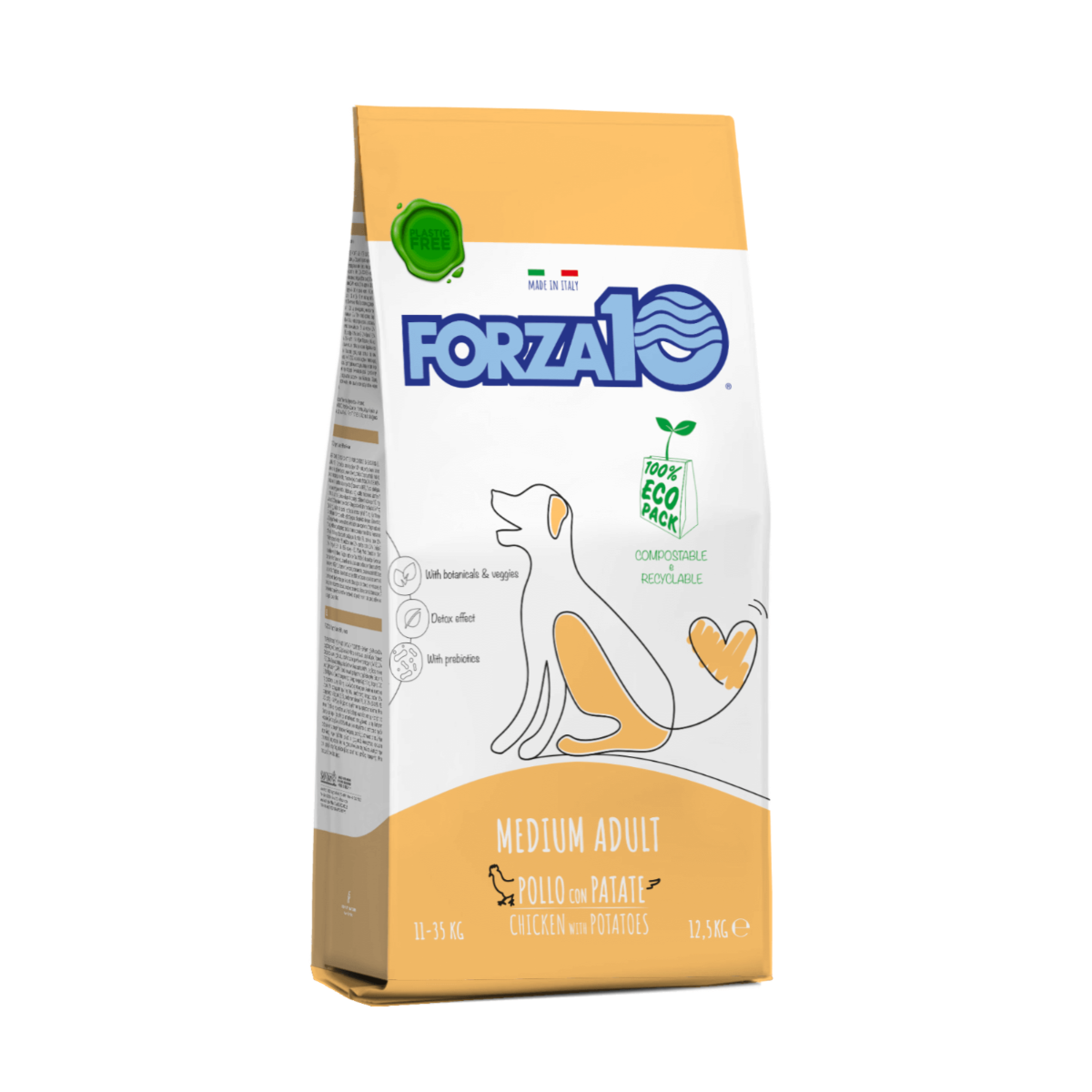 Forza10 Maintenance Medium Adult ar vistu un kartupeļiem - sausā barība suņiem.