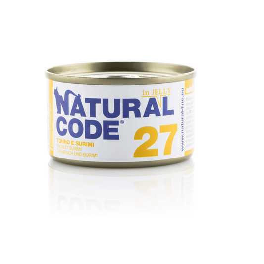 Natural Code  - 100% dabīgs konservs kaķiem, mitrā barība kaķiem ar tunci un surimi.