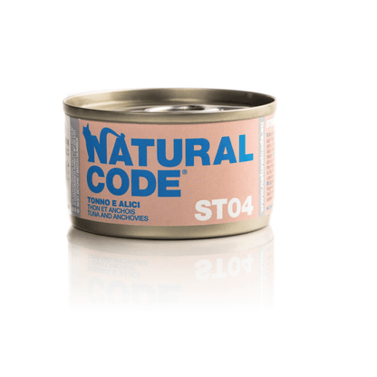 Natural Code  - 100% dabīgs konservs sterilizētiem kaķiem, mitrā barība sterilizētiem kaķiem ar tuncis un ančovi.