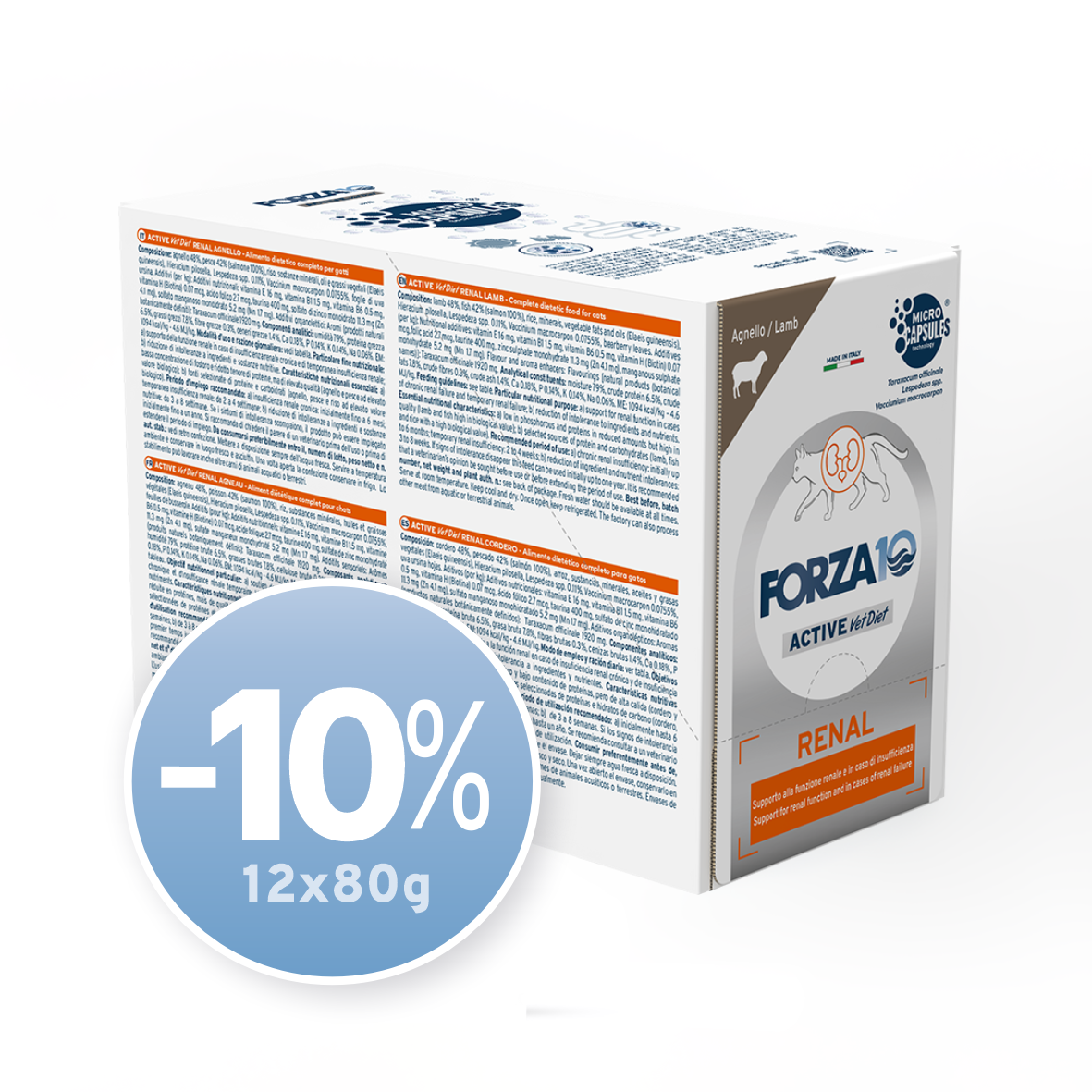 FORZA10 Active VetDiet Renal mitrā barība kaķiem ar atlaidi