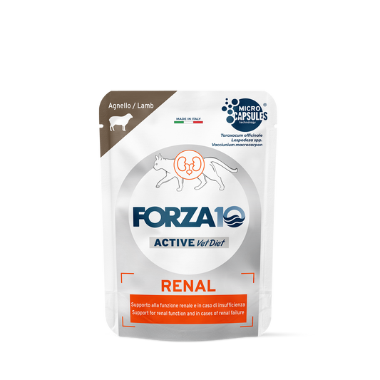 FORZA10 Active VetDiet Renal ActiWet mitrā barība kaķiem ar akūtām un hroniskām nieru saslimšanām