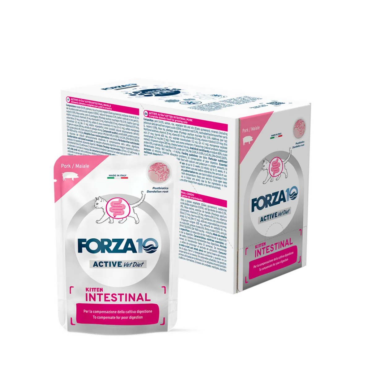 Forza10 Active VetDiet Kitten INTESTINAL mitrā barība kaķēniem, 80 g