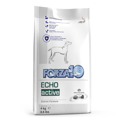 FORZA 10 Echo(Oto) Active ir pilnvērtīga sabalansēta diēta  suņiem  ausu iekaisumu gadījumos.