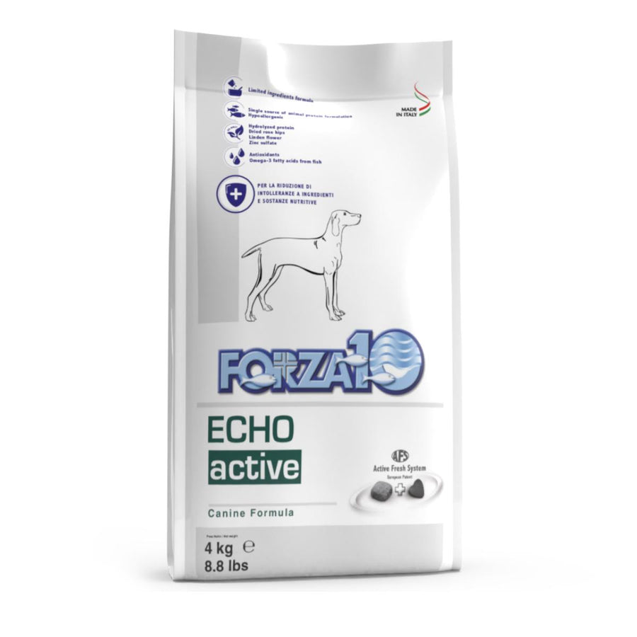 FORZA 10 Echo(Oto) Active ir pilnvērtīga sabalansēta diēta  suņiem  ausu iekaisumu gadījumos.