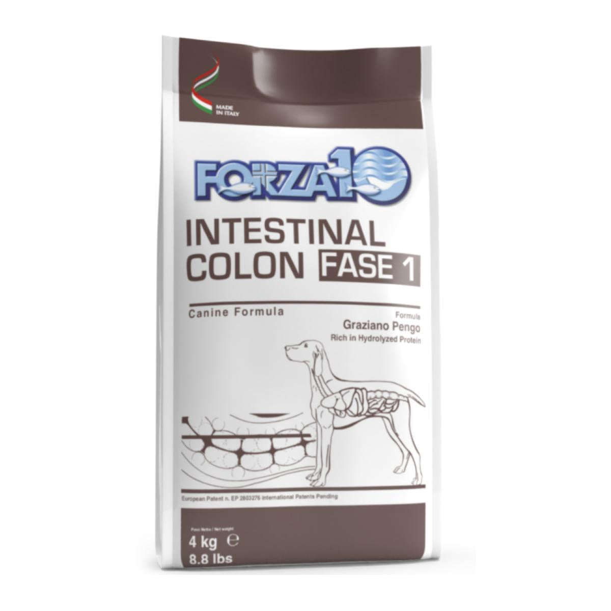 FORZA 10 Intestinal COLON (Colitis) Active 1. fāze  ir pilnvērtīga diētiskā barība pieaugušiem visu šķirņu suņiem ar hronisku kolītu.