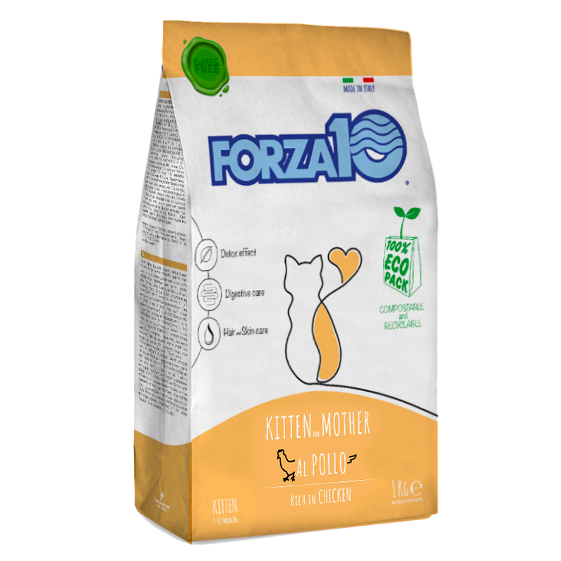 Forza10 sausā barība kaķēniem un grūsnām vai laktējošām kaķenēm.