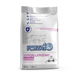 Forza10 Hypoallergenic - sausā barība alerģiskiem kaķiem, lai atjaunotos pēc uzturvielu nepanesības gadījumiem.  Tīra, veselīga, ar ārstniecības augiem un anti oksidantiem - Jūsu mīluļa veselībai.