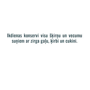 Konservi suņiem ar ZIRGA gaļu, ķirbi un cukīni
