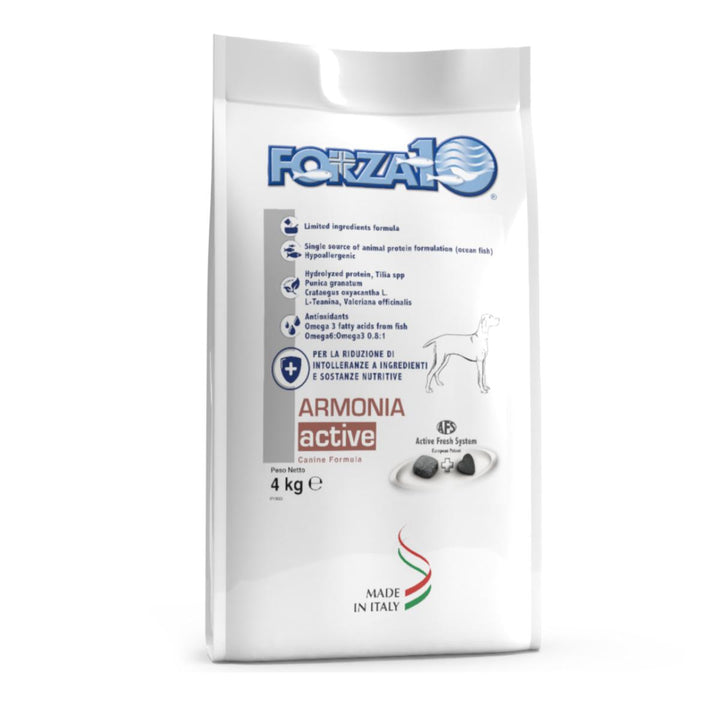 Forza10 Hypoallergenic - sausā barība alerģiskiem vai satrauktiem suņiem. Sausā barība suņiem ar nomierinošiem un attīrošiem augu ekstraktiem.