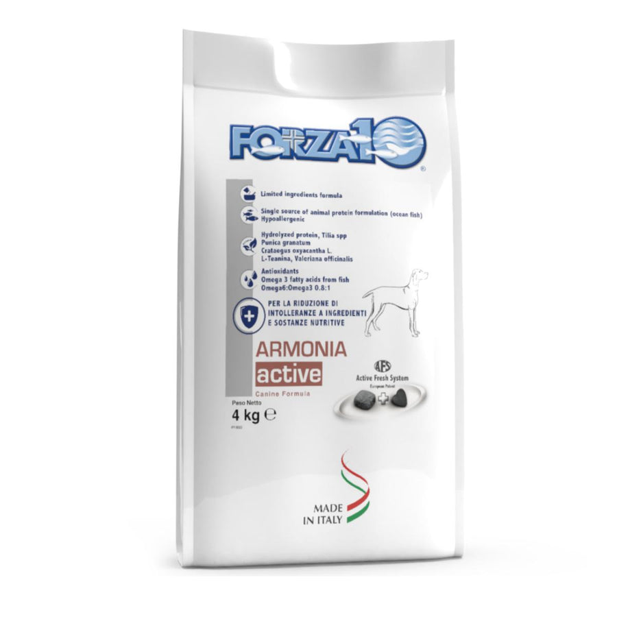 Forza10 Hypoallergenic - sausā barība alerģiskiem vai satrauktiem suņiem. Sausā barība suņiem ar nomierinošiem un attīrošiem augu ekstraktiem.